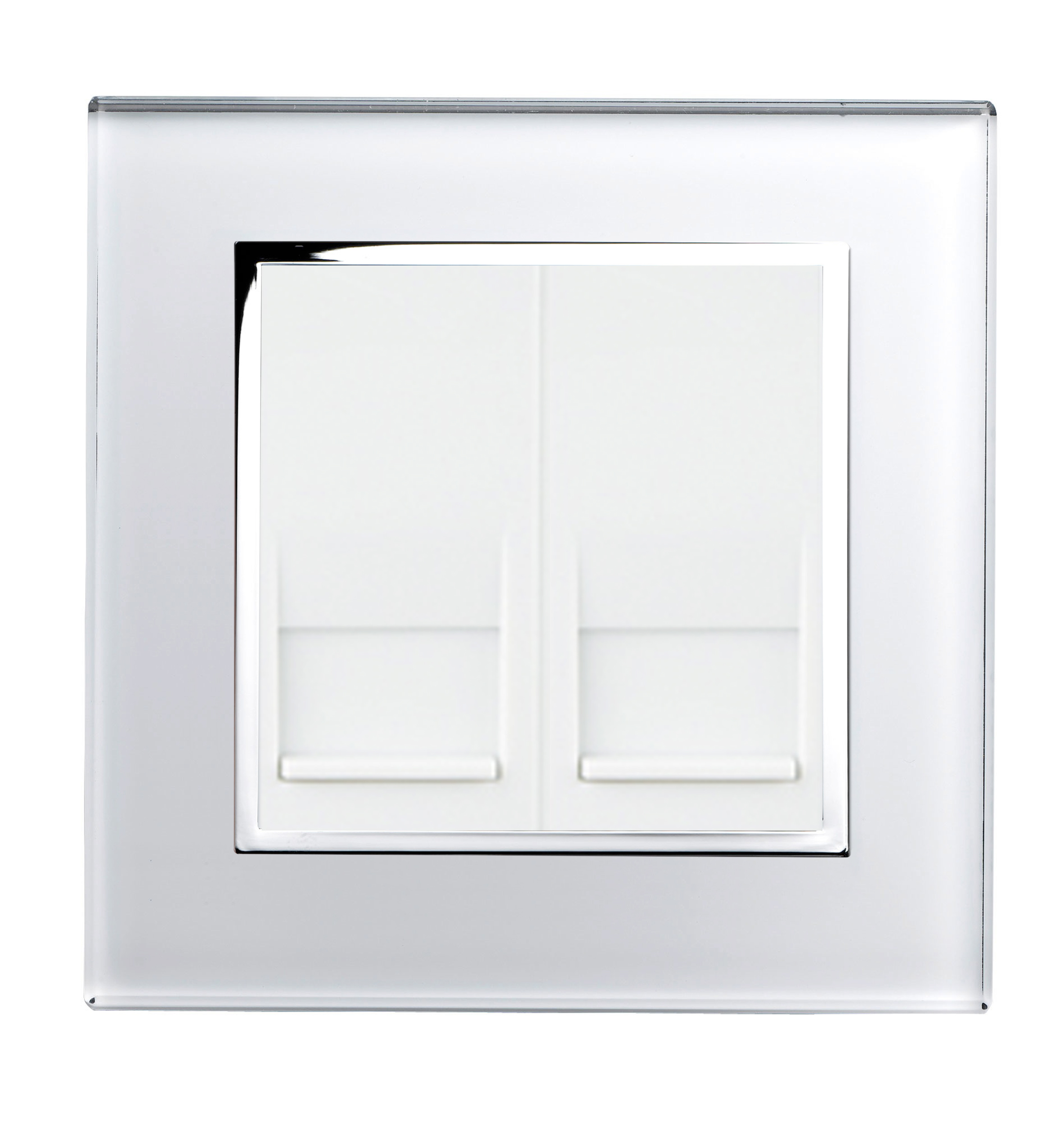 Crystal CT Dual RJ11 Socket White - RetroTouch Designer Light Switches ...