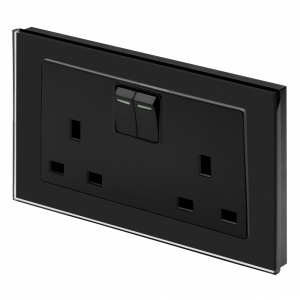 Crystal PG 13A DP Double Plug Socket with Switch White - RetroTouch ...